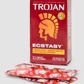 Trojan Ultra Ribbed Ecstasy Latex Condoms (10 Count)