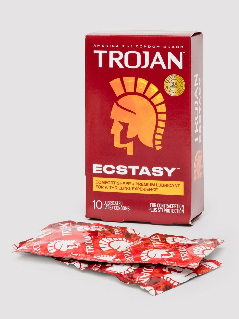19647.jpg Trojan Ultra Ribbed Ecstasy Latex Condoms (10 Count) - Image 1