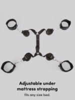 Bondage Boutique Bound to Please Black Under Mattress Restraint - Image 5