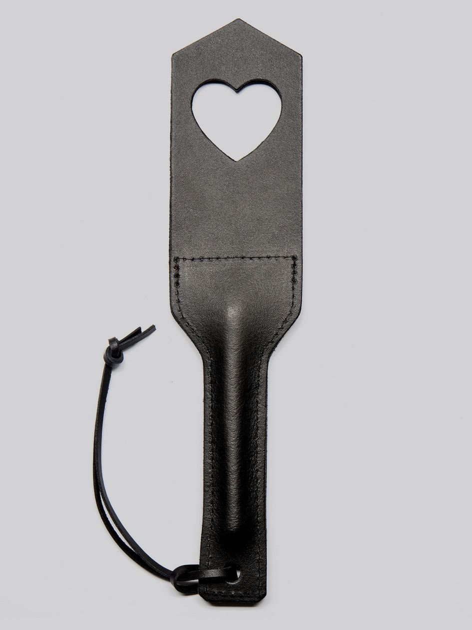 49182.jpg DOMINIX Deluxe Leather Heart Slapper Paddle - Image 1