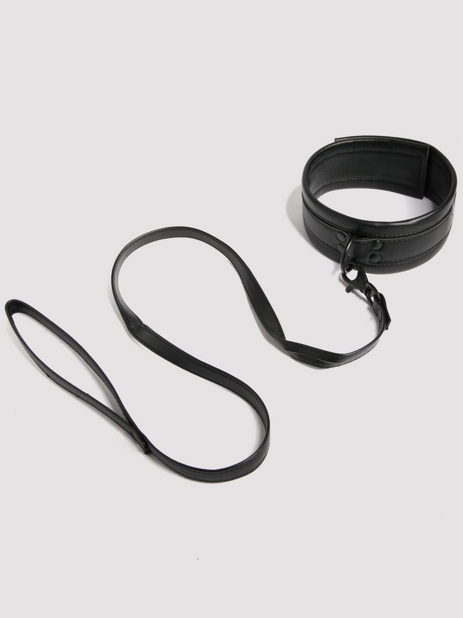 52072.jpg Bondage Boutique Faux Leather Collar and Leash - Image 1