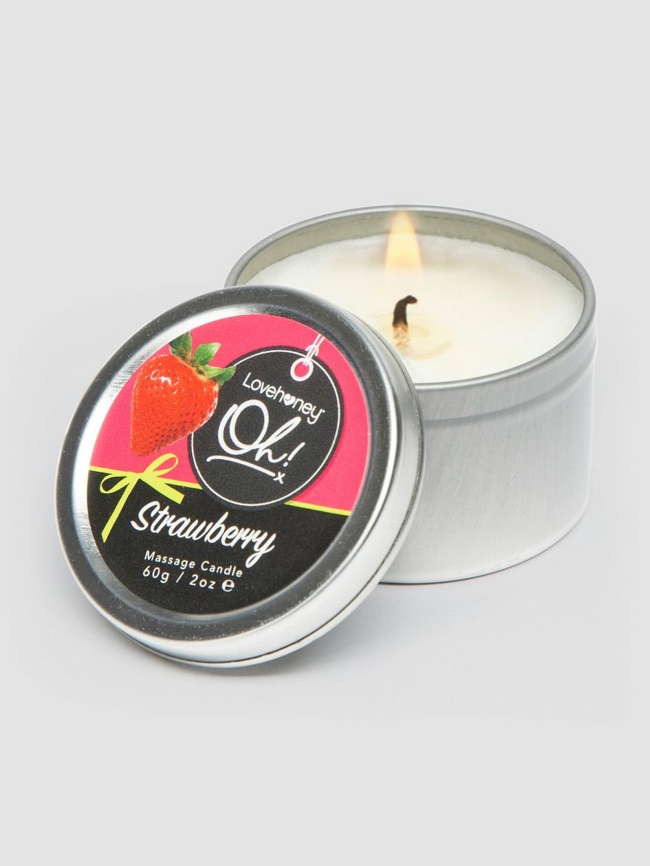 54544-1.jpg Lovehoney Oh! Strawberry Lickable Massage Candle 2.1oz - Image 1