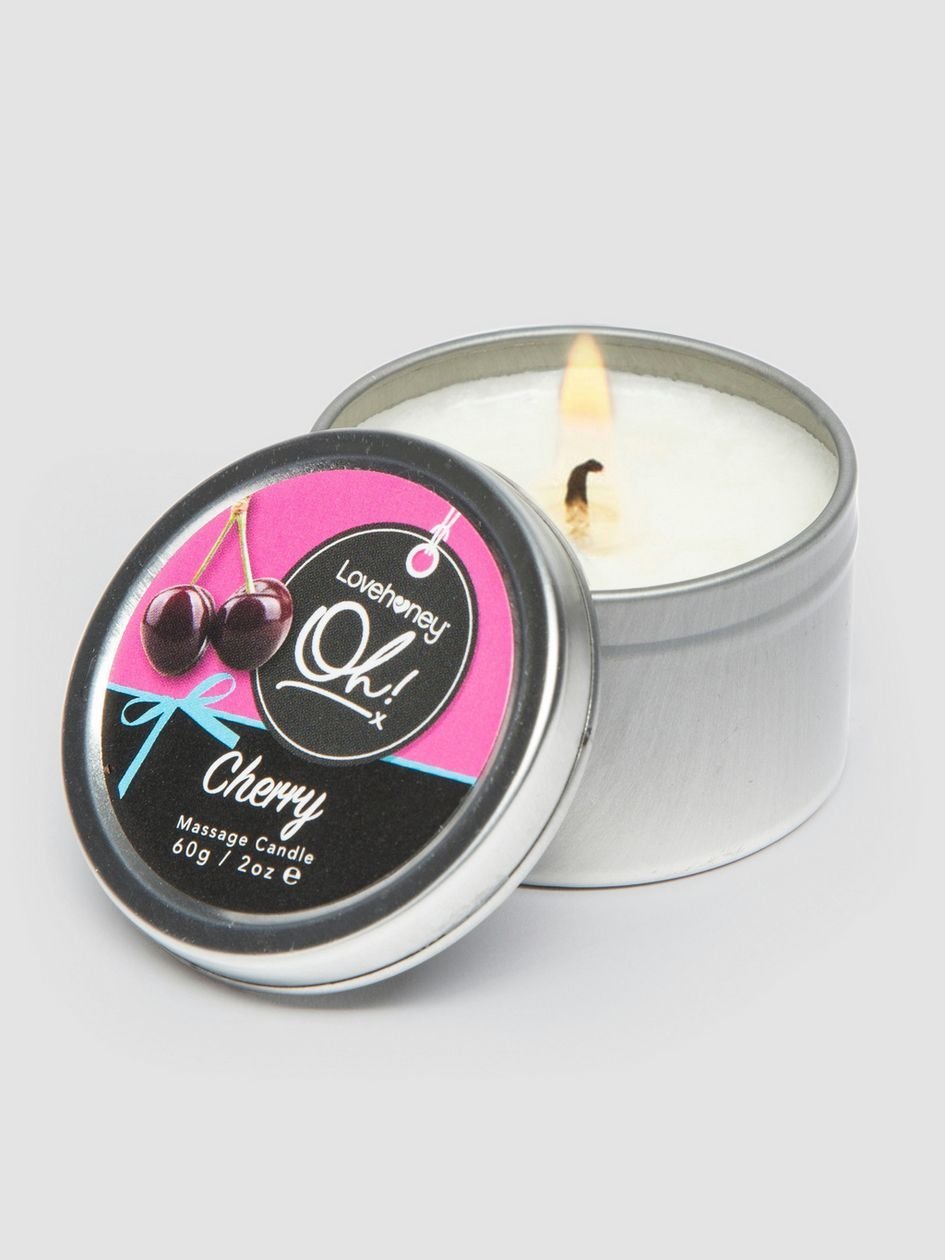 54545-1.jpg Lovehoney Oh! Cherry Massage Candle 2.1oz - Image 1