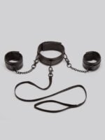 Bondage Boutique Faux Leather Collar and Cuff Set - Image 4