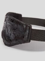 Bondage Boutique Black Rose Faux Fur Lined Blindfold