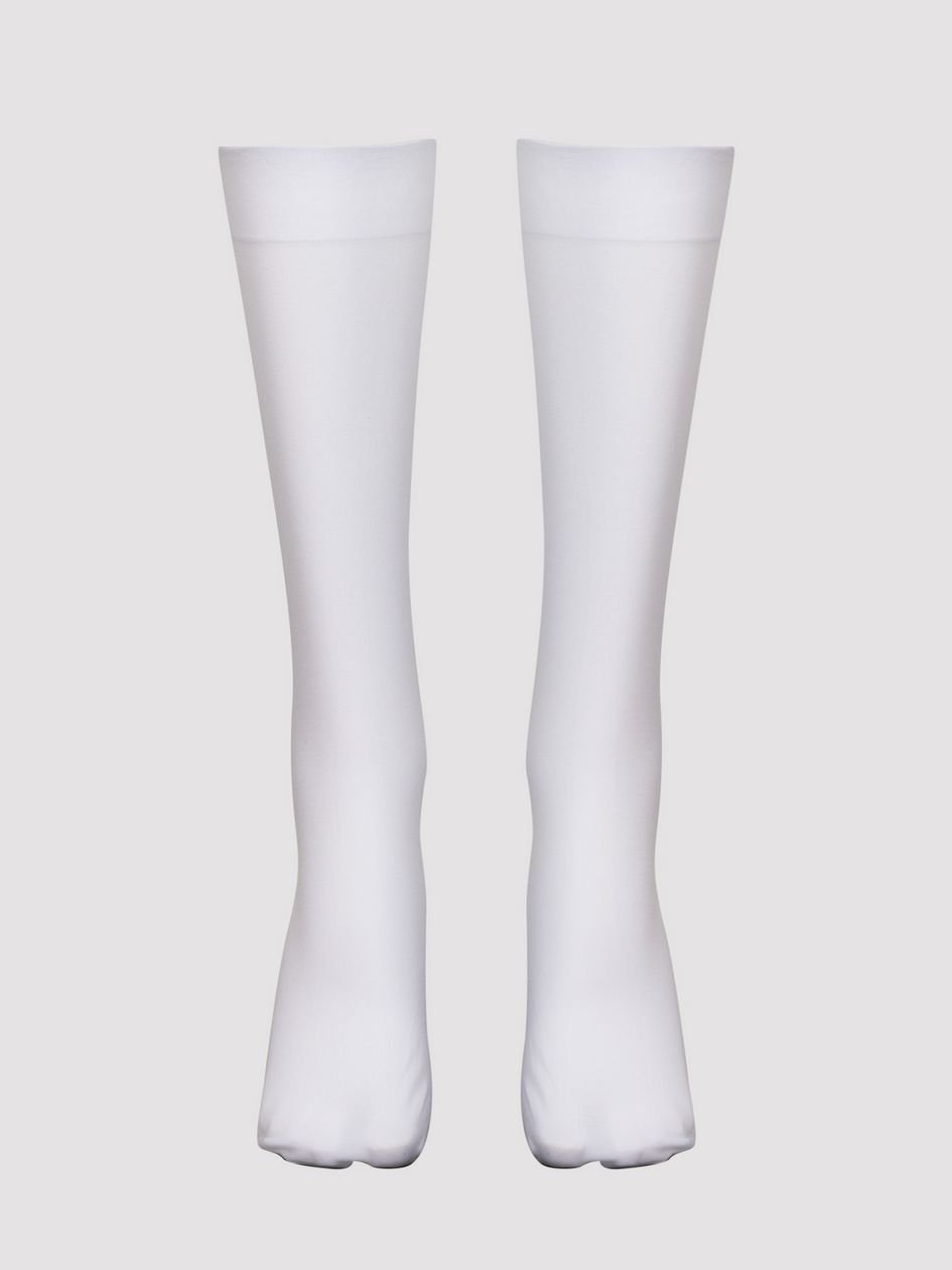 68182.jpg Lovehoney Fantasy White Knee-High Socks - Image 1