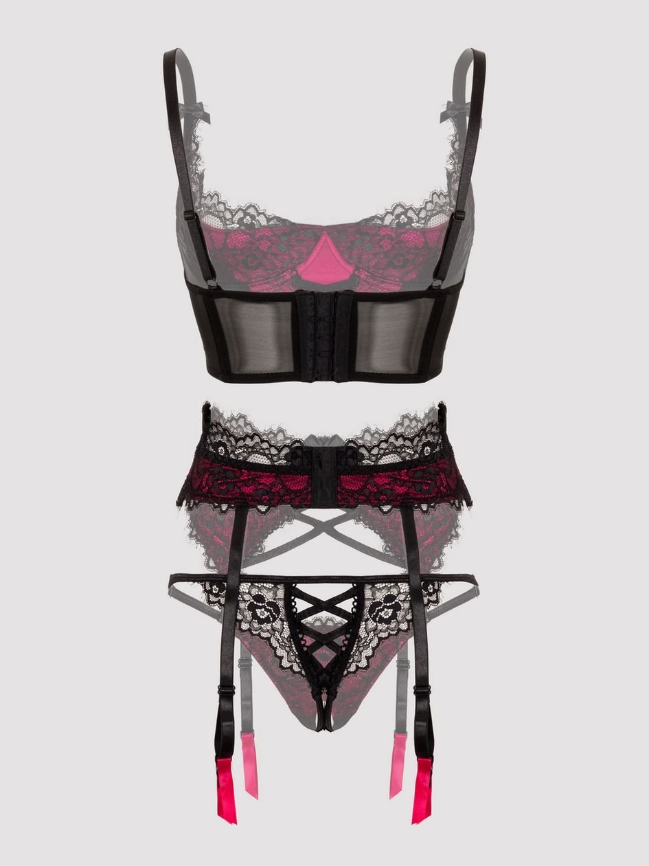 72737.jpg Lovehoney Boudoir Belle Cherry Quarter Cup Bra Set - Image 1