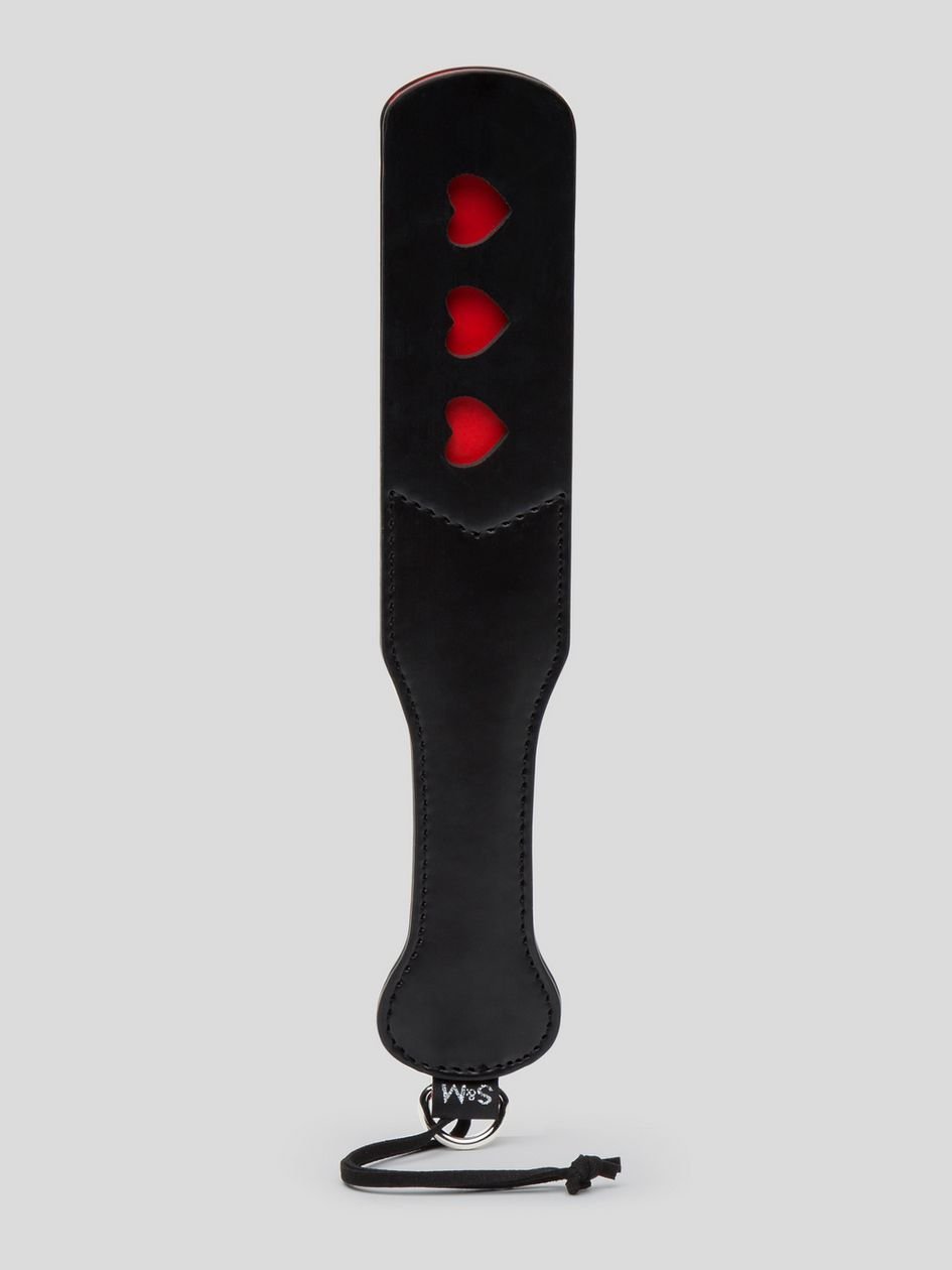 73265.jpg Sex & Mischief Heart Faux Leather Slapper Paddle - Image 1