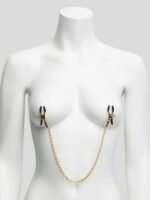 Bondage Boutique Adjustable Nipple Clamps with Gold Chain - Image 4