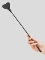 Bondage Boutique Black Skip a Beat Silicone Heart Riding Crop - Image 3
