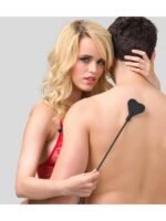 Bondage Boutique Black Skip a Beat Silicone Heart Riding Crop - Image 5