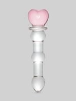 Lovehoney Crystal Heart Wavy Glass Dildo 6 Inch