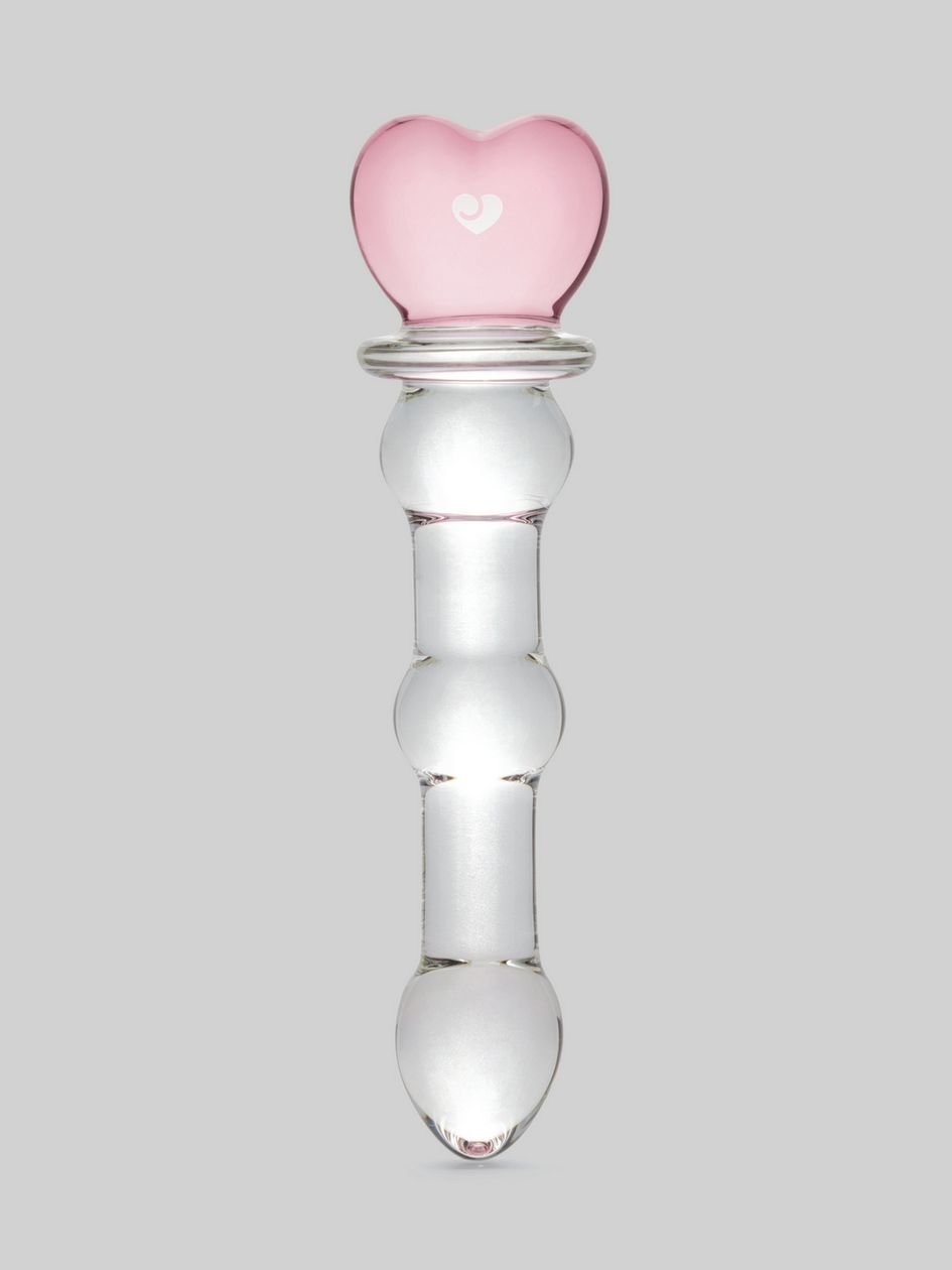 75090.jpg Lovehoney Crystal Heart Wavy Glass Dildo 6 Inch - Image 1