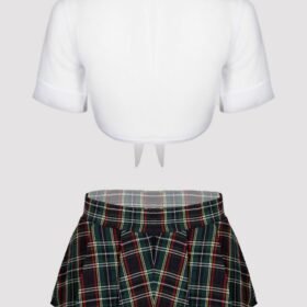 Lovehoney Fantasy Green Plaid Skirt Set