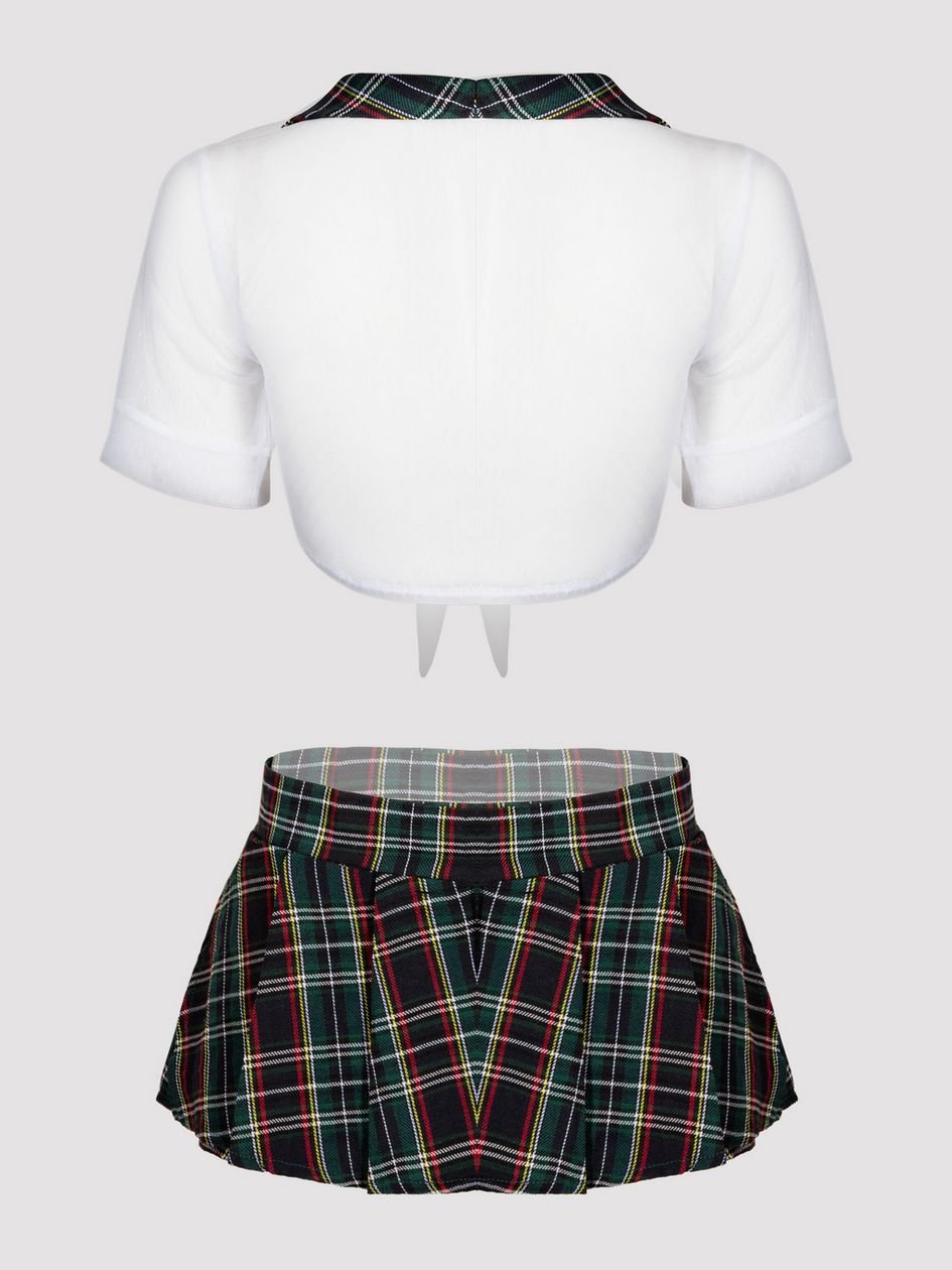 79925.jpg Lovehoney Fantasy Green Plaid Skirt Set - Image 1