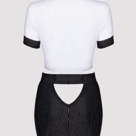 Lovehoney Fantasy Plus Size Sexy Secretary Top and Pinstripe Skirt Set