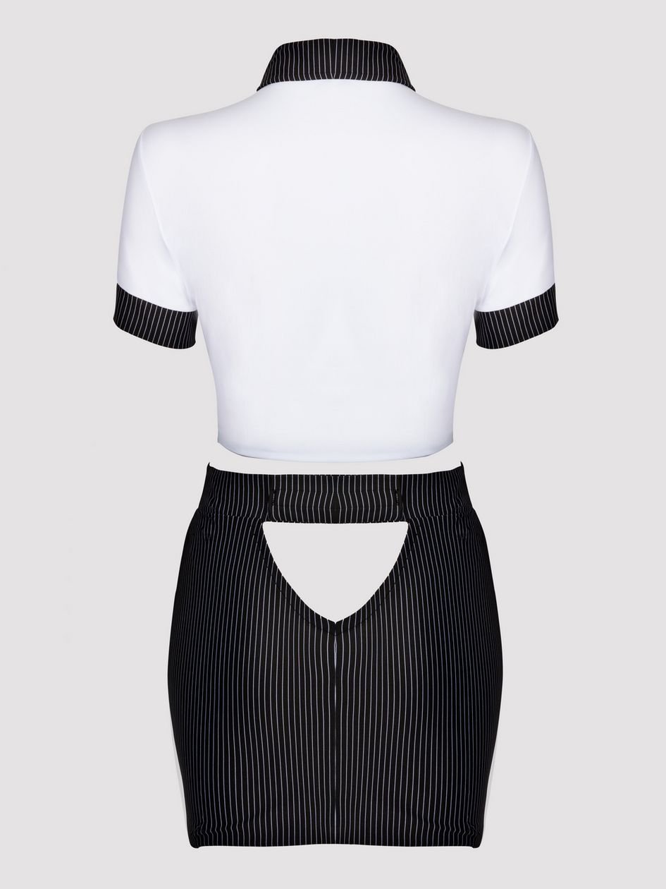 79930.jpg Lovehoney Fantasy Plus Size Sexy Secretary Top and Pinstripe Skirt Set - Image 1