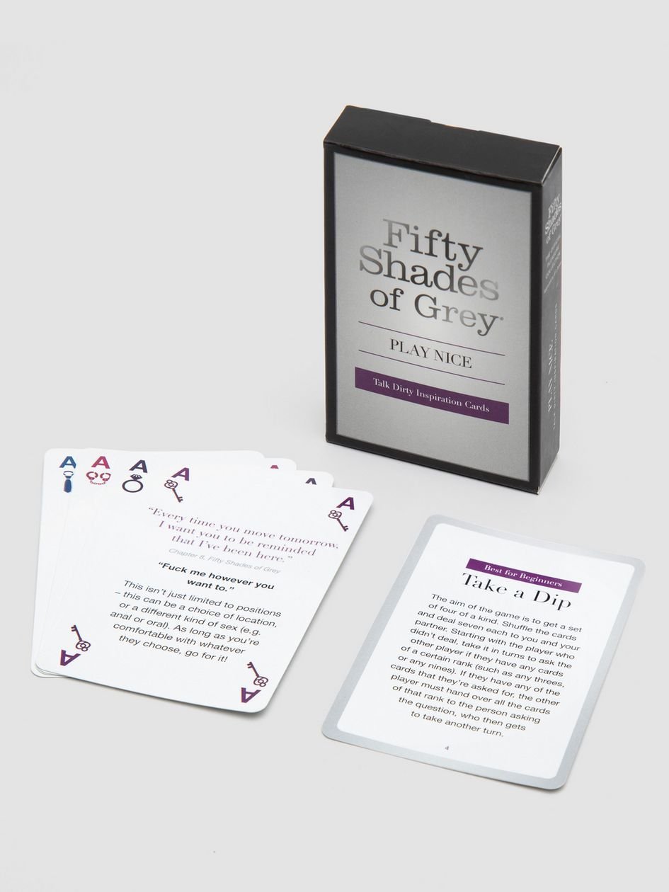 80169.jpg Fifty Shades of Grey Play Nice Talk Dirty Inspiration Cards - Image 1