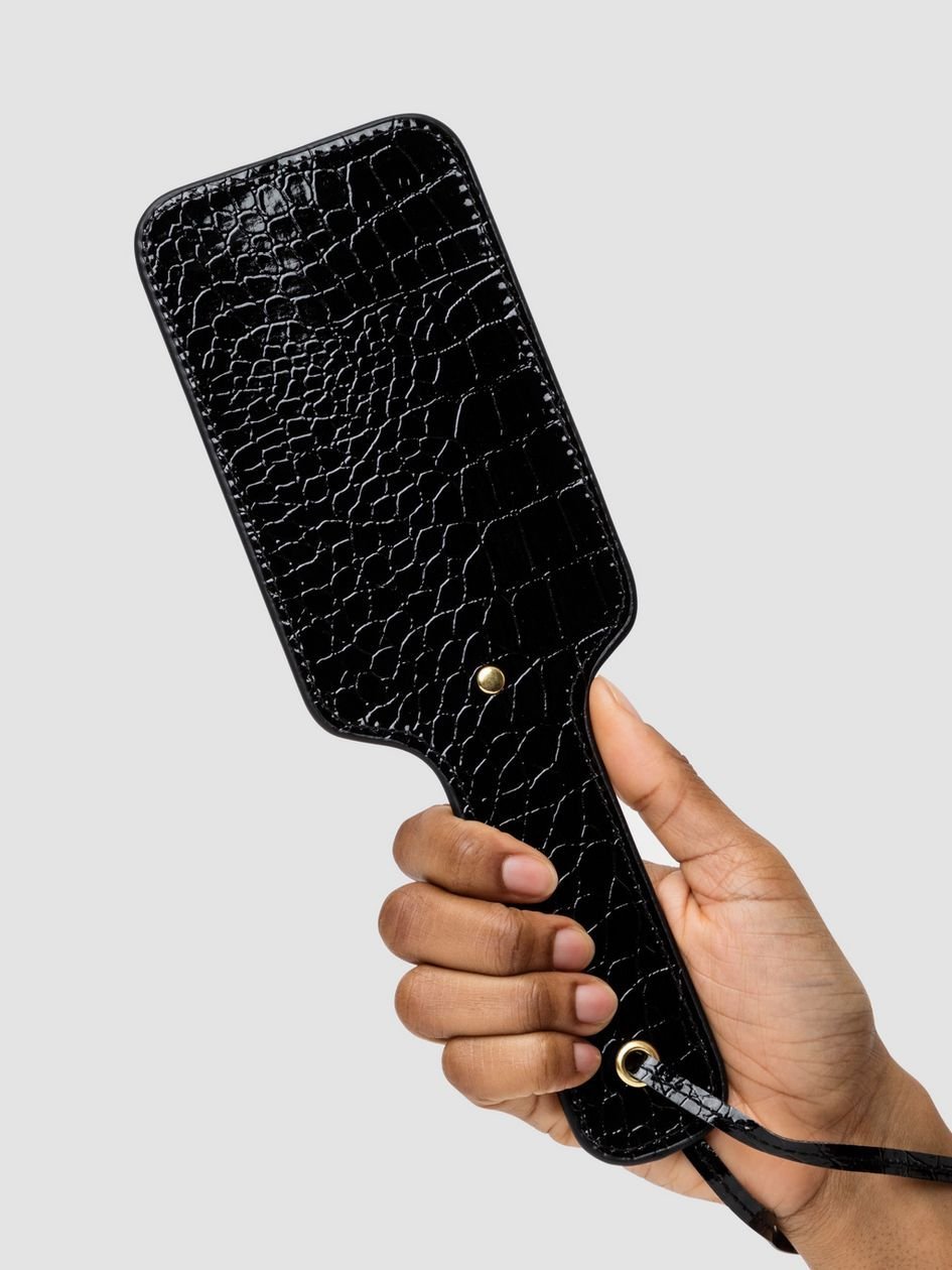80358.jpg Bondage Boutique Faux Crocodile Leather Paddle - Image 1