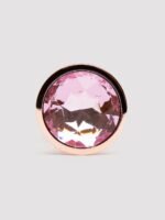 Rear Assets Small Jewelled Rose Gold Metal Butt Plug 2 Inch - Image 3