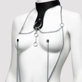 DOMINIX Deluxe Leather Collar with Clamps