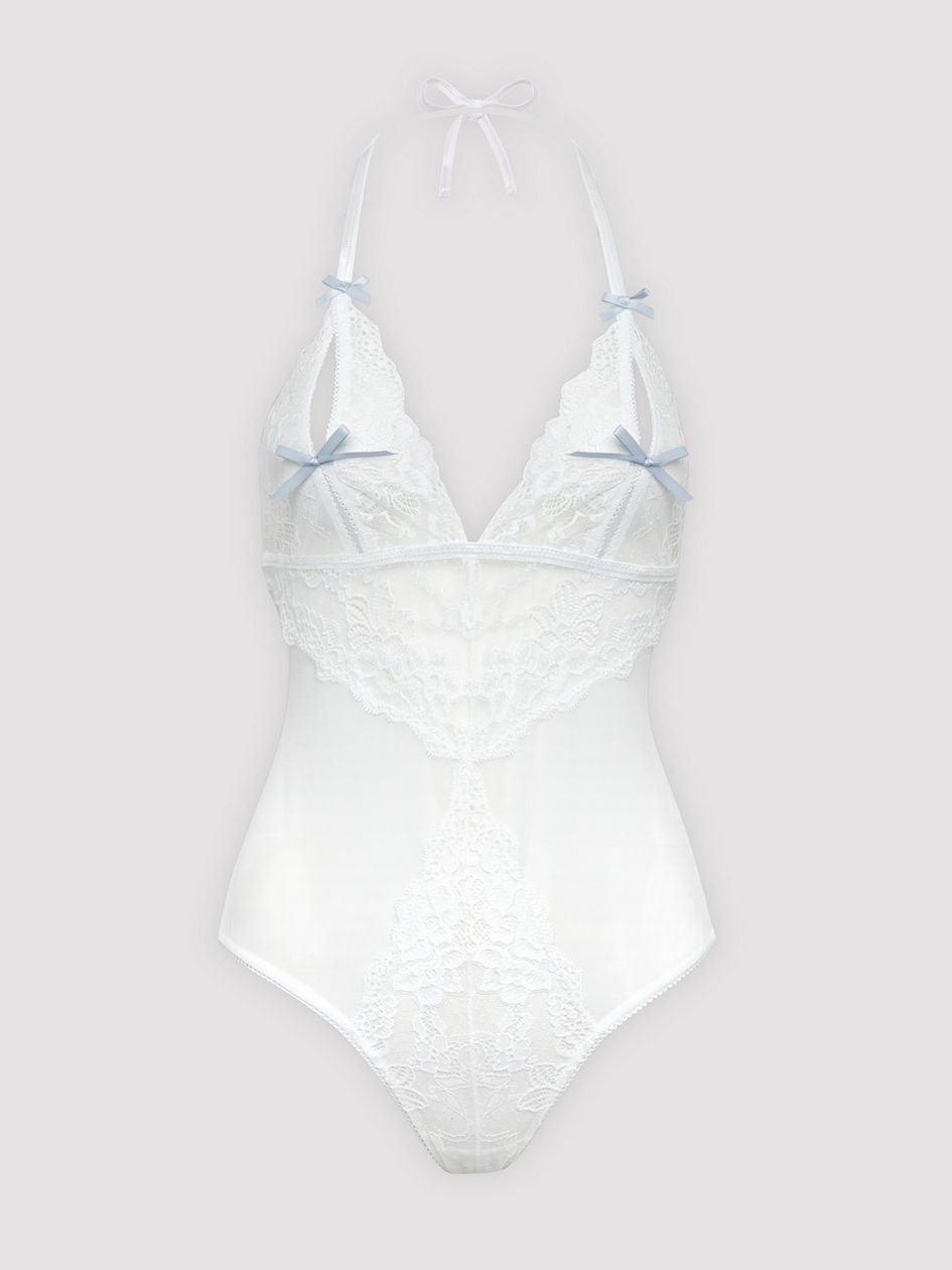 83757.jpg Lovehoney Plus Size Peek-a-Boo White Lace Teddy - Image 1