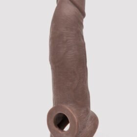 Lovehoney Real-Feel Penis Extender 1.5 Inch with Ball Loop - Flesh Brown