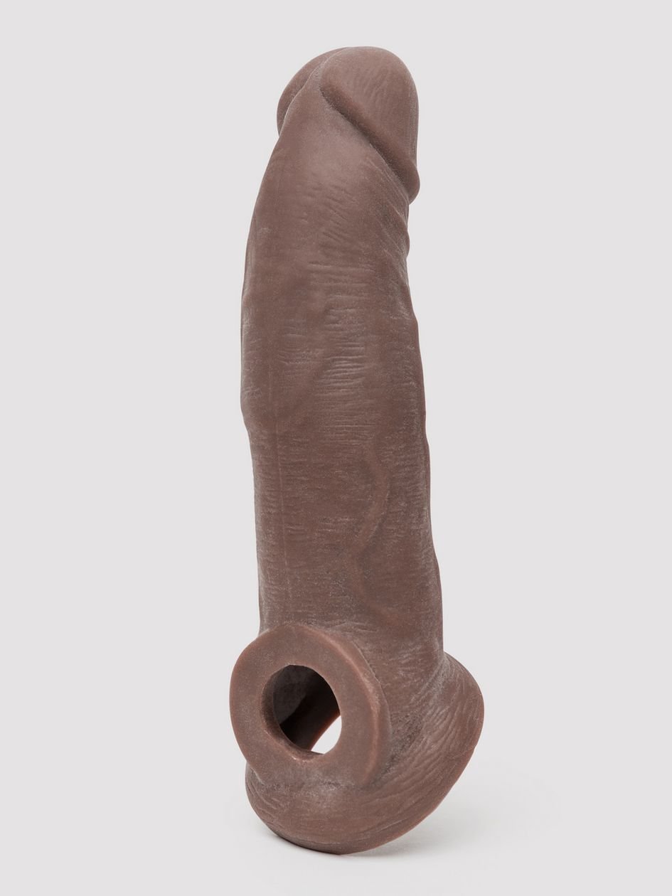 83880.jpg Lovehoney Real-Feel Penis Extender 1.5 Inch with Ball Loop - Flesh Brown - Image 1