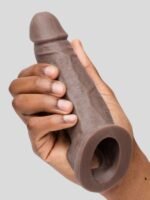 Lovehoney Real-Feel Penis Extender 1.5 Inch with Ball Loop - Flesh Brown - Image 5