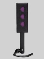 Bondage Boutique Faux Leather Luxury Spanking Paddle Purple Hearts