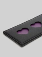 Bondage Boutique Faux Leather Luxury Spanking Paddle Purple Hearts - Image 4