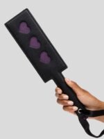 Bondage Boutique Faux Leather Luxury Spanking Paddle Purple Hearts - Image 5