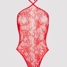 Lovehoney Treasure Chest Red Lace Crotchless Teddy