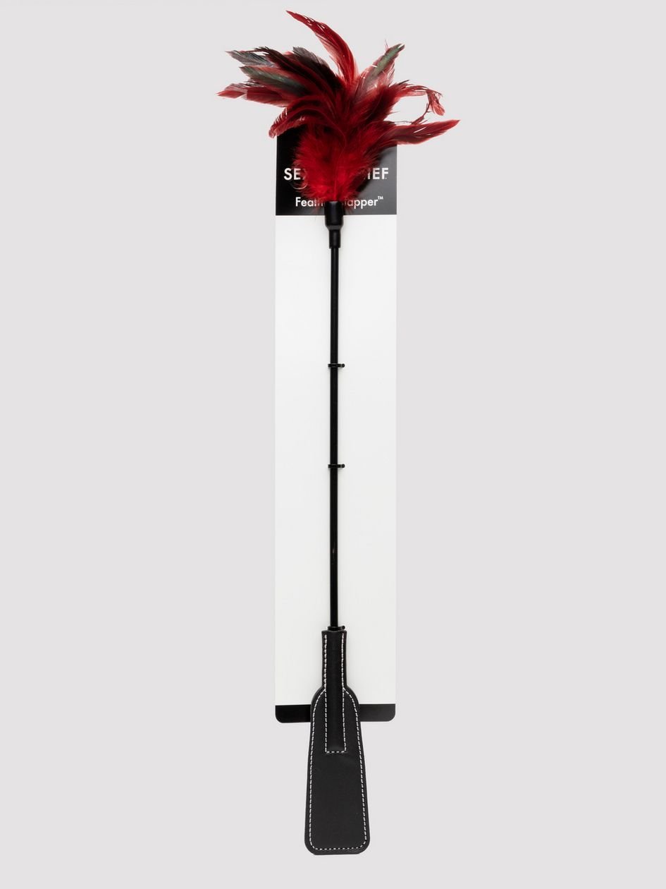 85824.jpg Sex & Mischief 2-in-1 Feather Tickler Riding Crop - Image 1