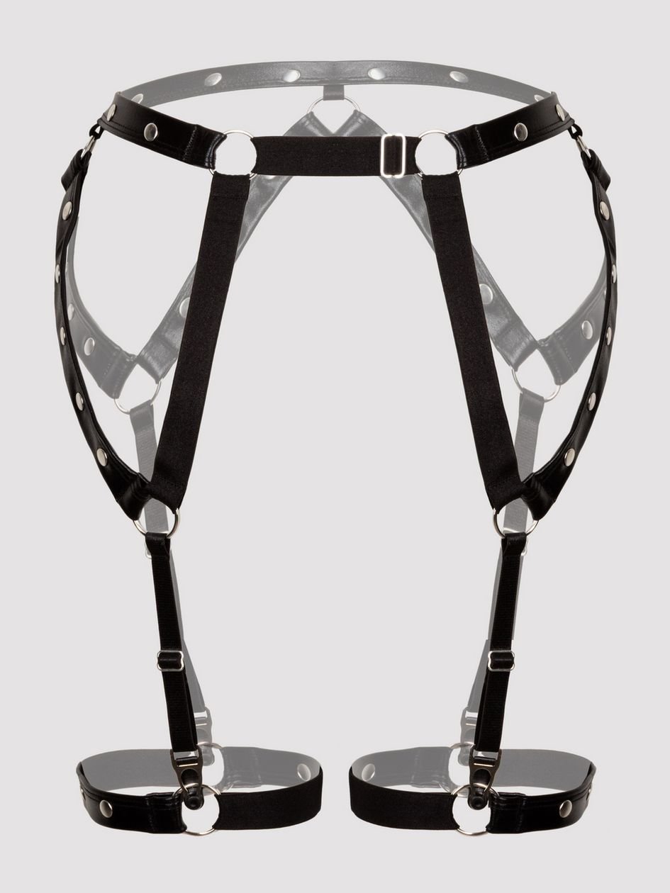 85983.jpg Lovehoney Fierce Wet Look Studded Garter Set - Image 1