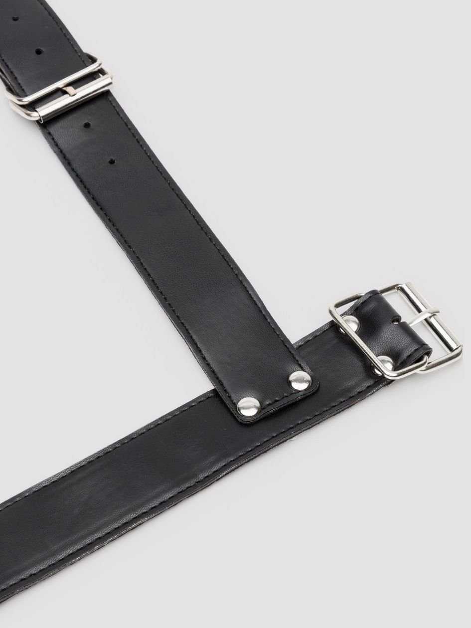 86528.jpg Bondage Boutique Faux Leather Collar to Wrist Restraints - Image 1