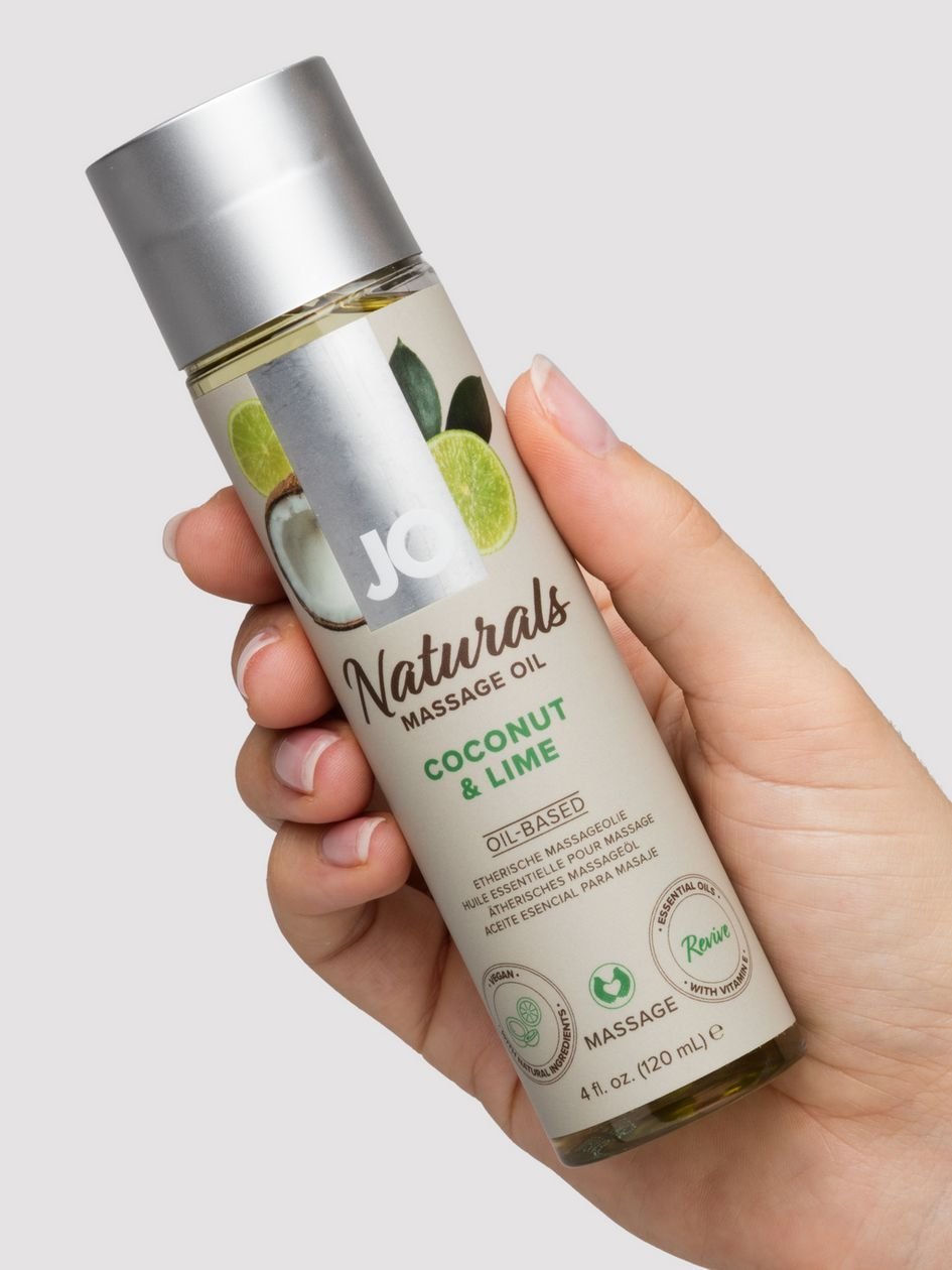 86670-1.jpg System JO Naturals Coconut and Lime Massage Oil 4 fl oz - Image 1