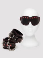 Bondage Boutique Heart Blindfold and Cuff Set (2 pieces)