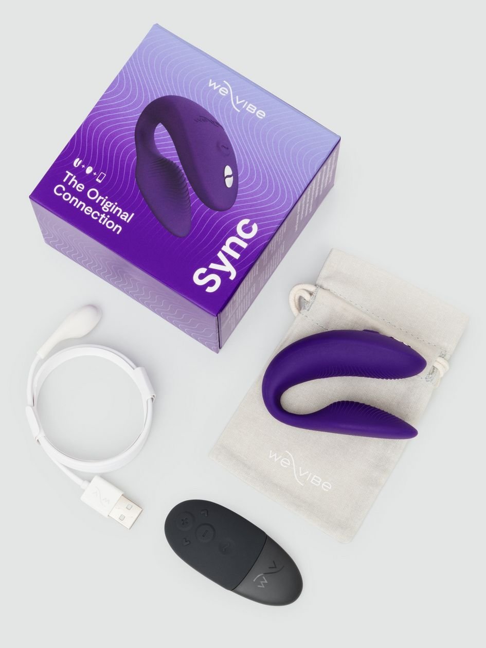 87441.jpg We-Vibe Sync 2 Purple Remote Control and App Rechargeable Couple's Vibrator - Image 1