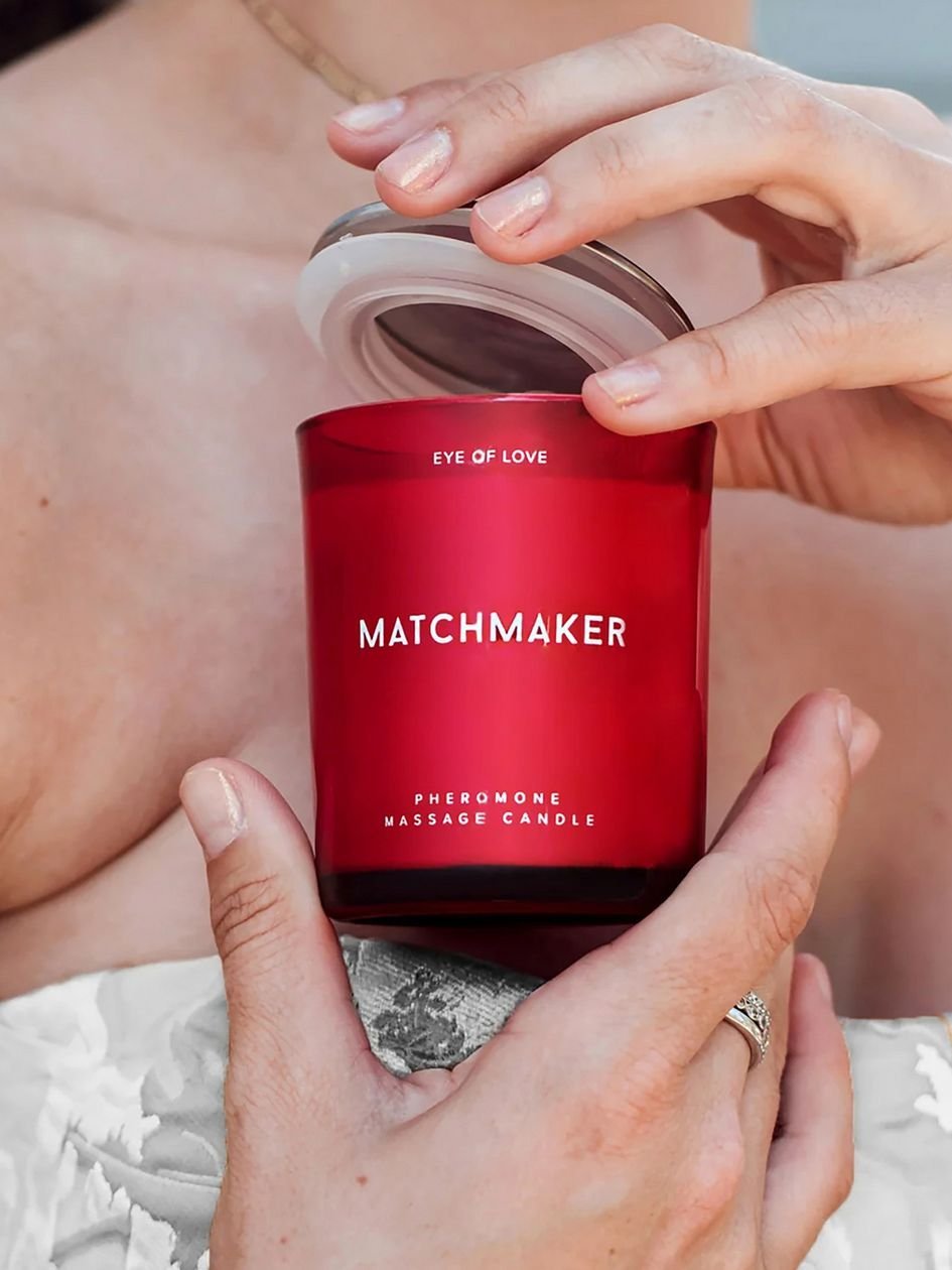 87467-1.jpg Matchmaker Eye of Love Red Diamond Pheromone Massage Candle 5.2oz - Image 1