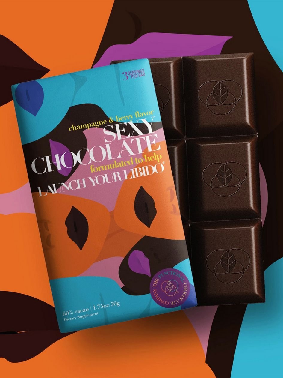 87814.jpg Sexy Champagne & Berry Chocolate Bar for Libido 1.75oz - Image 1