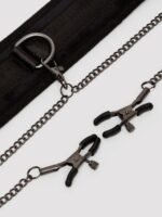 SEI MIO Twin Tweaks Velvet Collar with Nipple Clamps - Image 6