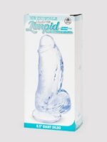 Ice Crystals Girthy Transparent Dildo with Balls 6.5 Inches