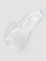 Ice Crystals Girthy Transparent Dildo with Balls 6.5 Inches - Image 5