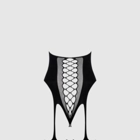 House of Desire Black Halter Neck Gartered Body