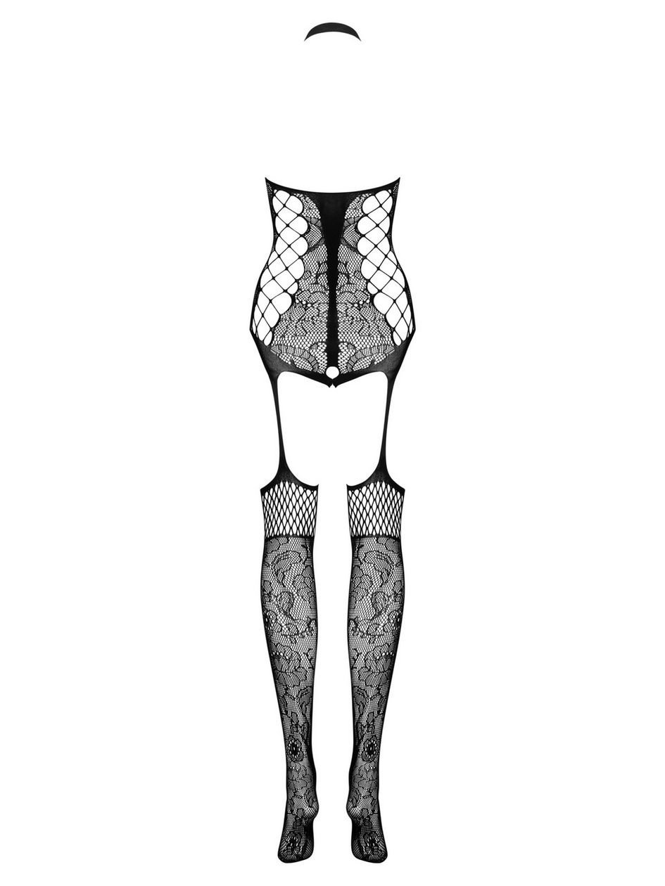 88182.jpg Obsessive Black Crotchless Lace Suspender Bodystocking - Image 1
