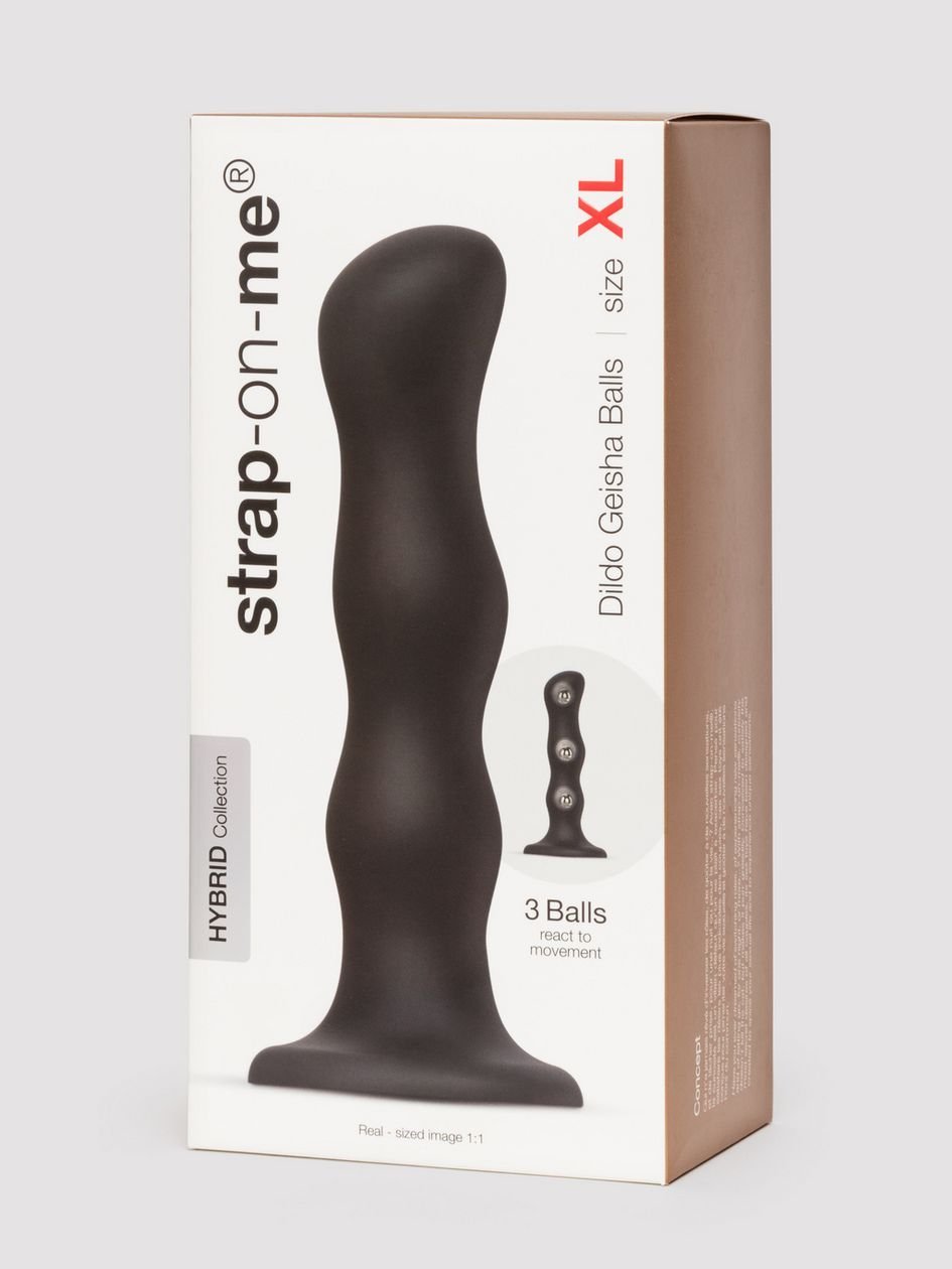 88286.jpg Strap-On-Me Soft Touch Silicone Geisha Balls Dildo 7 Inch - Image 1