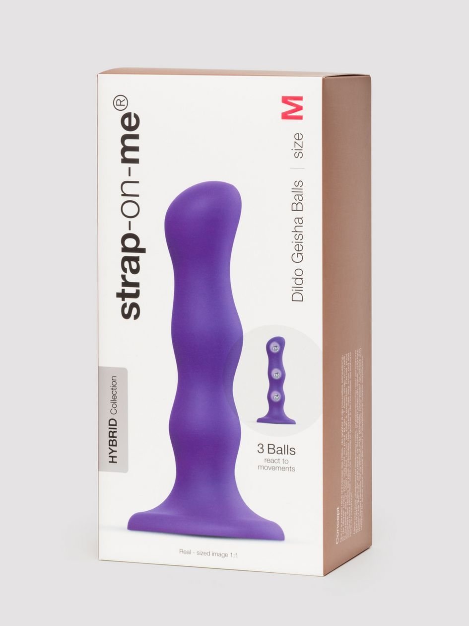 88287.jpg Strap-On-Me Soft Touch Silicone Geisha Balls Dildo 6 Inch - Image 1