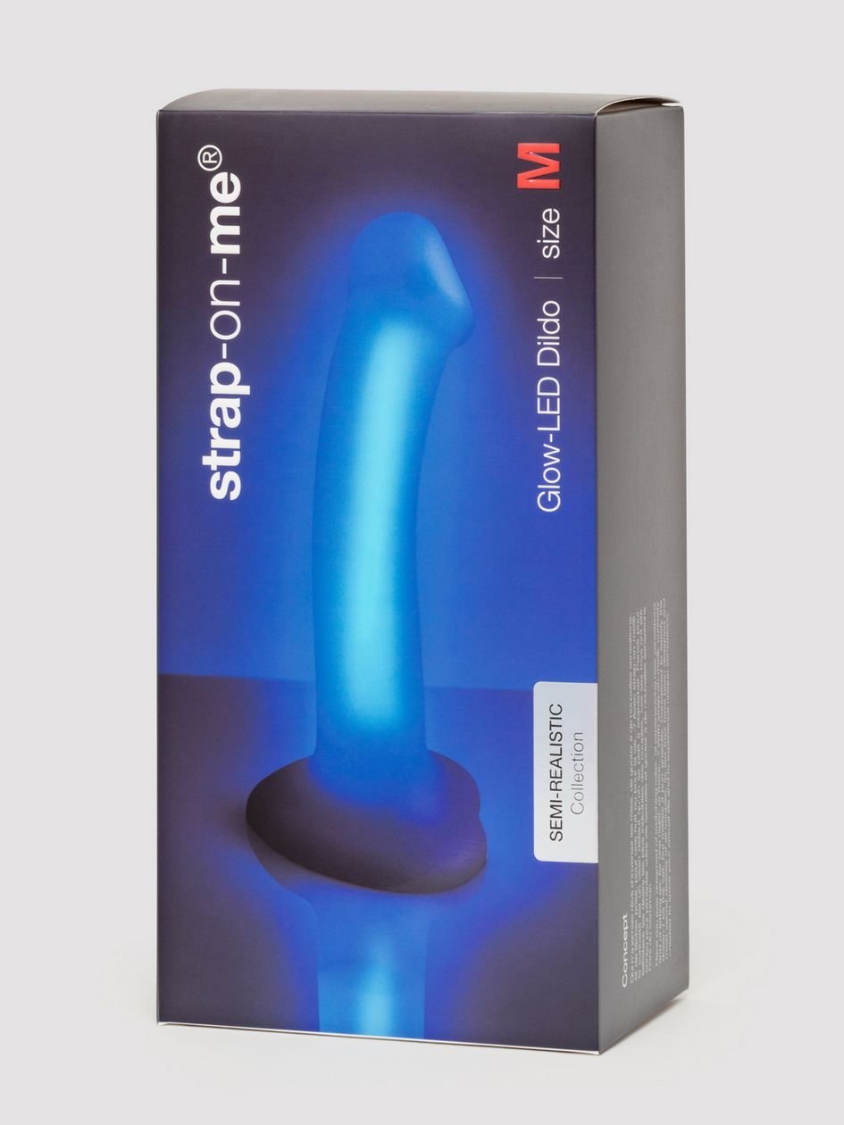 88288.jpg Strap-On-Me Soft Touch Silicone Glow LED Dildo 6.5 Inch - Image 1