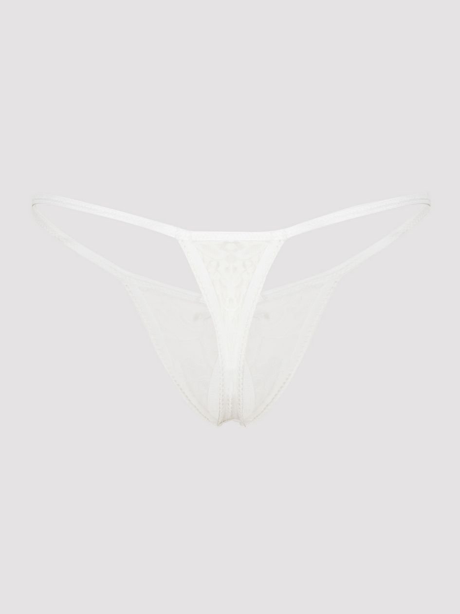 a30990g84629.jpg Lovehoney White Crotchless Lace G-String - Image 1